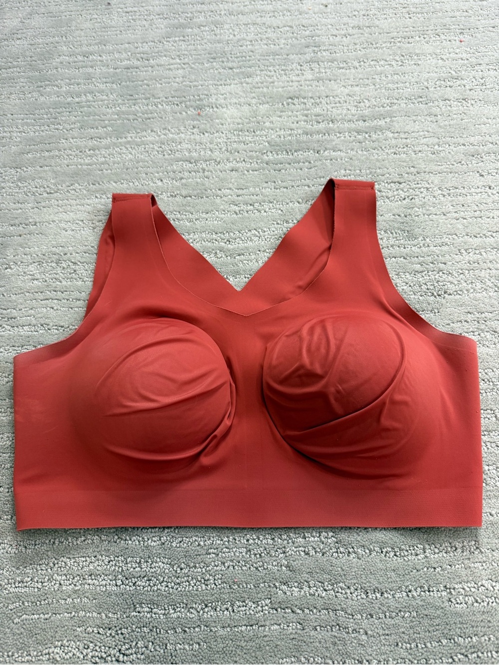 Evelyn & Bobbie Defy Bra XL Terracotta Seamless Wireless Smoothing